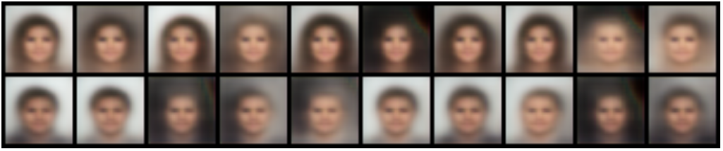 Generated images on CelebA
